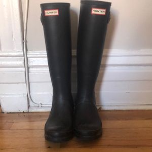 Black Tall Hunter Boots